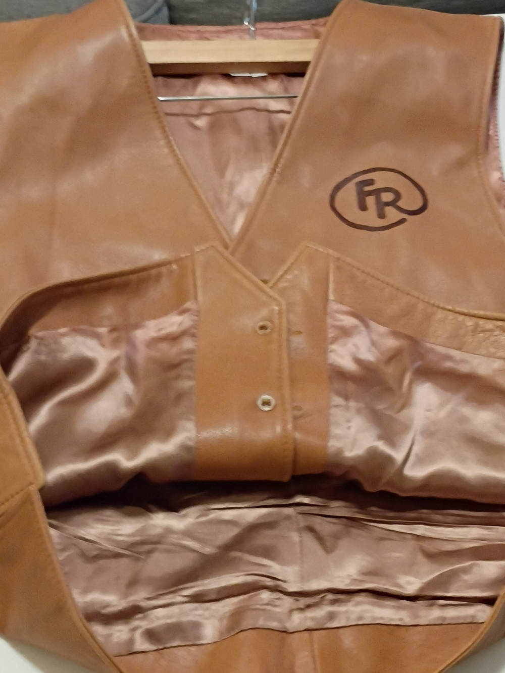 Tan Leather Vest for Men - Smooth Tan Vest